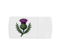 Azeeda 'Scottish Thistle ' Pill Box with Tablet Splitter (PI00042566)