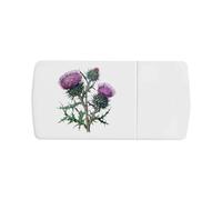 Azeeda 'Scottish Thistle ' Pill Box with Tablet Splitter (PI00043925)
