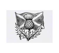 Azeeda 'Scottish Thistle & Saltire' Temporary Tattoo - Water Resistant, Skin-Safe, Non-Toxic Transfer (TO00102023)