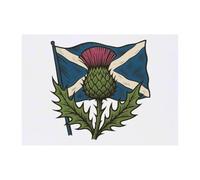 Azeeda 'Scottish Thistle & Saltire' Temporary Tattoo - Water Resistant, Skin-Safe, Non-Toxic Transfer (TO00102021)