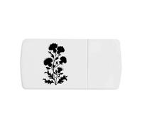 Azeeda 'Scottish Thistle Silhouette' Pill Box with Tablet Splitter (PI00037020)