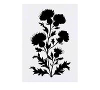 Azeeda 'Scottish Thistle Silhouette' Temporary Tattoo - Water Resistant, Skin-Safe, Non-Toxic Transfer (TO00089737)