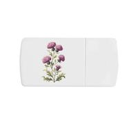 Azeeda 'Scottish Thistle Stem Full of Blossoms' Pill Box with Tablet Splitter (PI00037019)