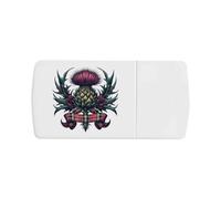 Azeeda 'Scottish Thistle with Tartan Ribbon' Pill Box with Tablet Splitter (PI00036105)