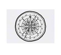 Azeeda 'Scout Compass' Temporary Tattoo - Water Resistant, Skin-Safe, Non-Toxic Transfer (TO00033638)