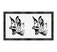 Azeeda 'Screaming Vampire Bat' Pet Feeding Mat (PM00037193)