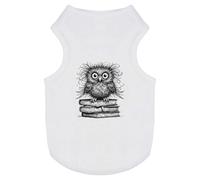 Azeeda 'Scruffy Book Owl' Pet Dog/Cat T-Shirt, XS (PT00145516)