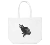 Azeeda 'Scruffy Cat Scribble' Tote Shopping Bag For Life (BG00090858)