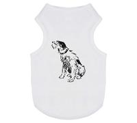 Azeeda 'Scruffy Dog Scribble' Pet Dog/Cat T-Shirt, M (PT00185038)