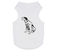 Azeeda 'Scruffy Dog Scribble' Pet Dog/Cat T-Shirt, S (PT00185037)