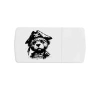 Azeeda 'Scruffy Pirate Teddy' Pill Box with Tablet Splitter (PI00038201)