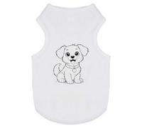 Azeeda 'Scruffy Puppy Dog' Pet Dog/Cat T-Shirt, M (PT00181878)