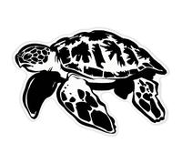 Azeeda 'Sea Turtle Side View' Clear Premium Vinyl Decal Stickers - Waterproof, Durable & Easy to Apply - for Car Bumpers, Windows, Bins & More - XXL (720mm) (DC00170944)
