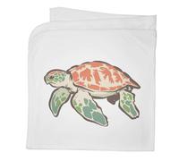 Azeeda 'Sea Turtle Side View' Cotton Baby Blanket/Shawl (BY00048727)