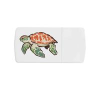 Azeeda 'Sea Turtle Side View' Pill Box with Tablet Splitter (PI00042024)