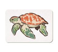 Azeeda 'Sea Turtle Side View' Rectangular Fridge Magnet - Decorative Refrigerator & Whiteboard Magnet for Home, Kitchen or Office - 70mm x 49mm (FM00064778)