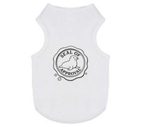 Azeeda 'Seal of Approval' Pet Dog/Cat T-Shirt, M (PT00161338)
