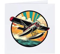 Azeeda 'Seaplane Taking Off' Blank Greeting Card (GC00090545)