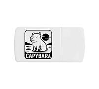 Azeeda 'Serene Capybara' Pill Box with Tablet Splitter (PI00036797)