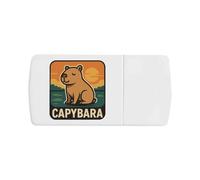 Azeeda 'Serene Capybara' Pill Box with Tablet Splitter (PI00036798)