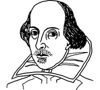 Azeeda 'Shakespeare Portrait' Unmounted Rubber Stamp - A8 (RS00034599)