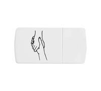 Azeeda 'Shaking Hands' Pill Box with Tablet Splitter (PI00038288)