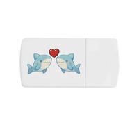 Azeeda 'Shark Couple' Pill Box with Splitter (PI00046530)