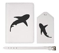 Azeeda 'Shark Silhouette' Passport Cover & Luggage Tag Travel Set (PA00011627)