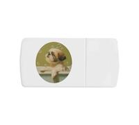 Azeeda 'Shih Tzu Bathing with Bubbles' Pill Box with Tablet Splitter (PI00043221)