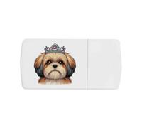 Azeeda 'Shih Tzu Princess' Pill Box with Tablet Splitter (PI00043913)