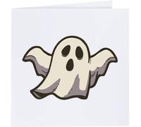 Azeeda 'Shocked Cartoon Ghost' Blank Greeting Card (GC00091469)