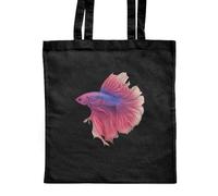 Azeeda 'Siamese Fighting Fish' Classic Black Tote Shopper Bag (ZB00019190)
