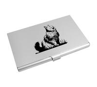 Azeeda ' Siberian Cat Looking Up' Business Card Holder/Credit Card Wallet (CH00046119)