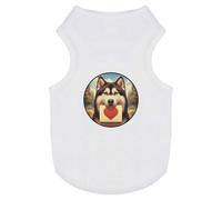 Azeeda 'Siberian Husky Love Note' Pet Dog/Cat T-Shirt, S (PT00151085)