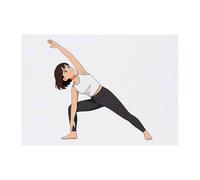 Azeeda 'Side Angle Yoga Pose' Temporary Tattoo - A6 (TO00099617)
