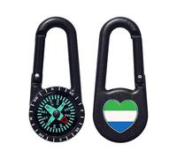 Azeeda 'Sierra Leone Flag Heart' Compass Keyring (KC00026412)