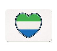 Azeeda 'Sierra Leone Flag Heart' Rectangular Fridge Magnet - Decorative Refrigerator & Whiteboard Magnet for Home, Kitchen or Office - 70mm x 49mm (FM00050838)
