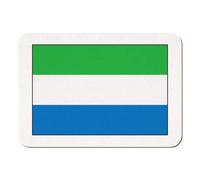 Azeeda 'Sierra Leone Flag' Rectangular Fridge Magnet - Decorative Refrigerator & Whiteboard Magnet for Home, Kitchen or Office - 70mm x 49mm (FM00044267)