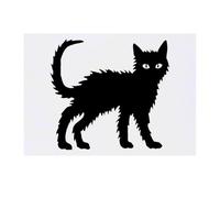 Azeeda 'Silhouette of Scary Cat' Temporary Tattoo - Water Resistant, Skin-Safe, Non-Toxic Transfer (TO00087941)