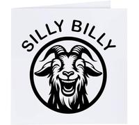 Azeeda 'Silly Billy Goat' Blank Greeting Card (GC00087045)