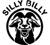 Azeeda 'Silly Billy Goat' Reusable Stencil - Durable Decorative Template for Painting and Spraying on Walls, Tiles, Wood, Fabric & Craft Projects - S (A6) (WS00082182)
