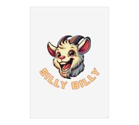 Azeeda 'Silly Billy Goat' Wall Art Poster Print - Unframed Artwork for Home Decor - A2 Portrait (PP00371122)