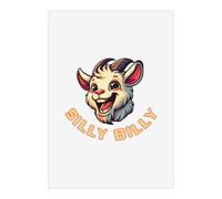 Azeeda 'Silly Billy Goat' Wall Art Poster Print - Unframed Artwork for Home Decor - A3 Portrait (PP00371121)