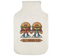 Azeeda 'Silly Burgers Club' Hot Water Bottle Cover (HW00052909)