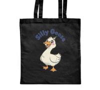 Azeeda 'Silly Goose' Classic Black Tote Shopper Bag (ZB00029128)