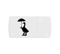 Azeeda 'Silly Goose in Gumboots Silhouette' Pill Box with Tablet Splitter (PI00043311)