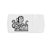Azeeda 'Silly Monkey with Typewriter' Pill Box with Tablet Splitter (PI00035994)