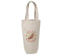 Azeeda 'Silly Sausage' Cotton Wine Bottle Gift/Travel Bag (BL00044814)