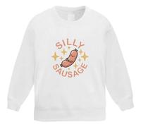Azeeda 'Silly Sausage' Kid's Sweatshirt/Jumper (3-4 Years) (KW00219649) White