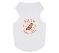Azeeda 'Silly Sausage' Pet Dog/Cat T-Shirt, S (PT00167257)